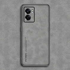 Funda Lujo Cuero Carcasa S01 para Realme Q5i 5G Gris