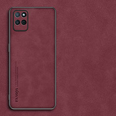 Funda Lujo Cuero Carcasa S01 para Realme V11 5G Rojo