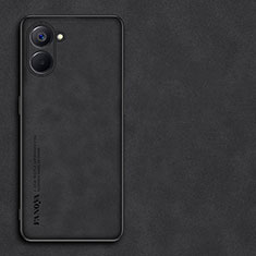 Funda Lujo Cuero Carcasa S01 para Realme V20 5G Negro