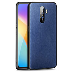 Funda Lujo Cuero Carcasa S01 para Realme X2 Pro Azul