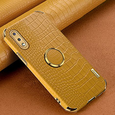 Funda Lujo Cuero Carcasa S01 para Samsung Galaxy A02 Amarillo
