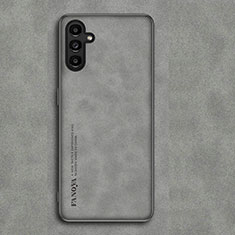 Funda Lujo Cuero Carcasa S01 para Samsung Galaxy A13 5G Gris