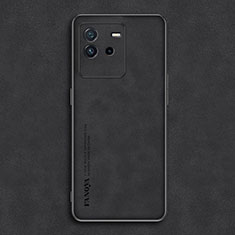 Funda Lujo Cuero Carcasa S01 para Vivo iQOO Neo6 SE 5G Negro