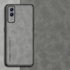 Funda Lujo Cuero Carcasa S01 para Vivo T1x 5G Gris