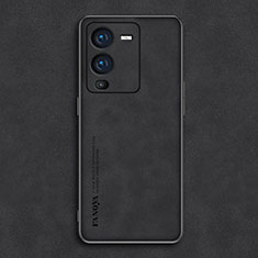 Funda Lujo Cuero Carcasa S01 para Vivo V25 Pro 5G Negro