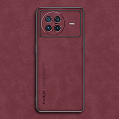 Funda Lujo Cuero Carcasa S01 para Vivo X Note Rojo