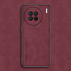 Funda Lujo Cuero Carcasa S01 para Vivo X90 5G Rojo