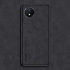 Funda Lujo Cuero Carcasa S01 para Vivo Y02 Negro