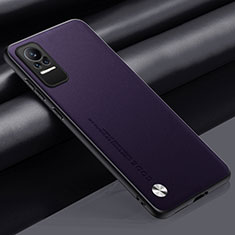 Funda Lujo Cuero Carcasa S01 para Xiaomi Civi 5G Morado