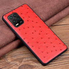 Funda Lujo Cuero Carcasa S01 para Xiaomi Mi 10 Lite Rojo