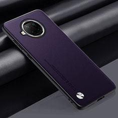 Funda Lujo Cuero Carcasa S01 para Xiaomi Mi 10i 5G Morado