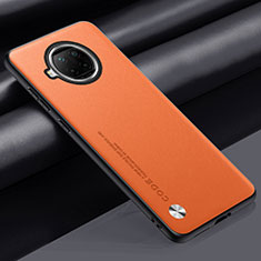 Funda Lujo Cuero Carcasa S01 para Xiaomi Mi 10T Lite 5G Naranja