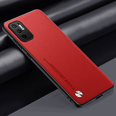 Funda Lujo Cuero Carcasa S01 para Xiaomi POCO M3 Pro 5G Rojo