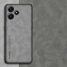 Funda Lujo Cuero Carcasa S01 para Xiaomi Poco M6 Pro 5G Gris