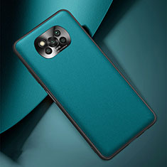 Funda Lujo Cuero Carcasa S01 para Xiaomi Poco X3 NFC Verde