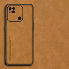 Funda Lujo Cuero Carcasa S01 para Xiaomi Redmi 9C Marron