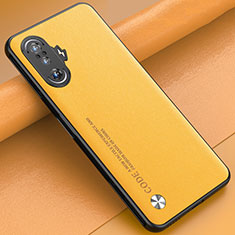 Funda Lujo Cuero Carcasa S01 para Xiaomi Redmi K40 Gaming 5G Amarillo