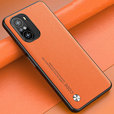 Funda Lujo Cuero Carcasa S01 para Xiaomi Redmi K40 Pro+ Plus 5G Naranja