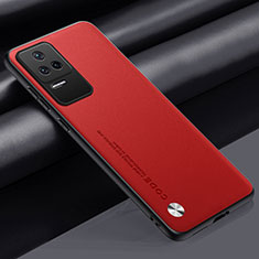 Funda Lujo Cuero Carcasa S01 para Xiaomi Redmi K40S 5G Rojo