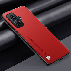 Funda Lujo Cuero Carcasa S01 para Xiaomi Redmi K50 Gaming 5G Rojo