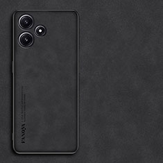 Funda Lujo Cuero Carcasa S01 para Xiaomi Redmi Note 12R 5G Negro