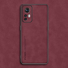 Funda Lujo Cuero Carcasa S01 para Xiaomi Redmi Note 12S Rojo