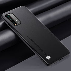 Funda Lujo Cuero Carcasa S01 para Xiaomi Redmi Note 9 4G Negro