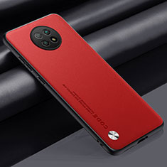 Funda Lujo Cuero Carcasa S01 para Xiaomi Redmi Note 9 5G Rojo