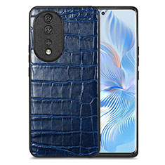 Funda Lujo Cuero Carcasa S01D para Huawei Honor 80 5G Azul