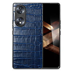 Funda Lujo Cuero Carcasa S01D para Huawei Honor X7b Azul