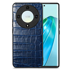 Funda Lujo Cuero Carcasa S01D para Huawei Honor X9a 5G Azul
