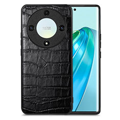 Funda Lujo Cuero Carcasa S01D para Huawei Honor X9a 5G Negro