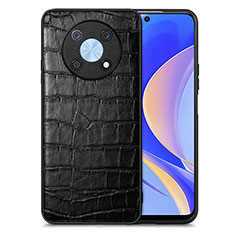 Funda Lujo Cuero Carcasa S01D para Huawei Nova Y90 Negro