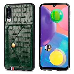 Funda Lujo Cuero Carcasa S01D para Samsung Galaxy A70 Verde