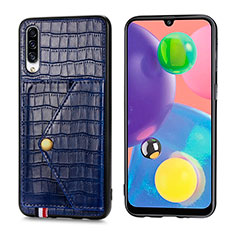 Funda Lujo Cuero Carcasa S01D para Samsung Galaxy A70S Azul