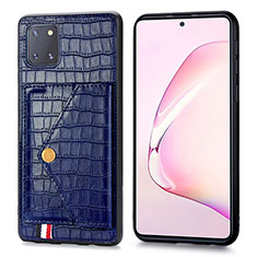 Funda Lujo Cuero Carcasa S01D para Samsung Galaxy A81 Azul