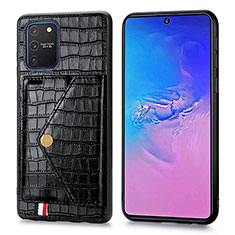 Funda Lujo Cuero Carcasa S01D para Samsung Galaxy A91 Negro