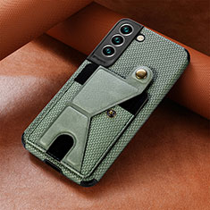 Funda Lujo Cuero Carcasa S01D para Samsung Galaxy S21 FE 5G Verde