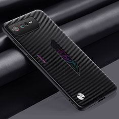 Funda Lujo Cuero Carcasa S02 para Asus ROG Phone 6 Gris Oscuro