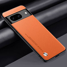 Funda Lujo Cuero Carcasa S02 para Google Pixel 8a 5G Naranja