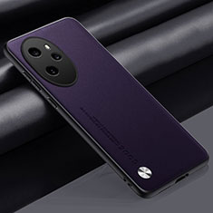 Funda Lujo Cuero Carcasa S02 para Huawei Honor 100 Pro 5G Morado