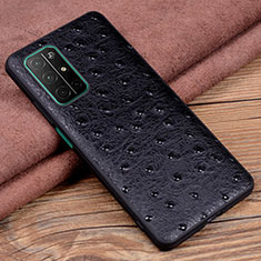 Funda Lujo Cuero Carcasa S02 para Huawei Honor 30S Negro