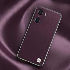 Funda Lujo Cuero Carcasa S02 para Huawei Honor 60 Pro 5G Morado