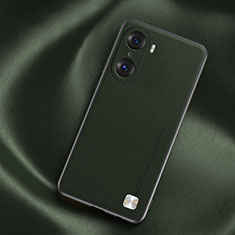 Funda Lujo Cuero Carcasa S02 para Huawei Honor 60 Pro 5G Verde Noche