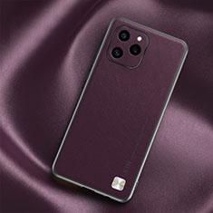 Funda Lujo Cuero Carcasa S02 para Huawei Honor 60 SE 5G Morado