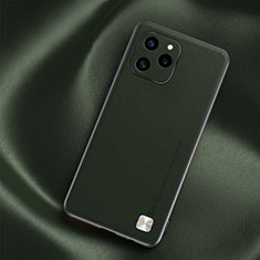 Funda Lujo Cuero Carcasa S02 para Huawei Honor 60 SE 5G Verde Noche