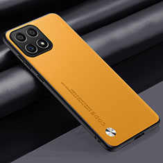 Funda Lujo Cuero Carcasa S02 para Huawei Honor X8b Amarillo