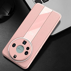 Funda Lujo Cuero Carcasa S02 para Huawei Mate 60 Rosa