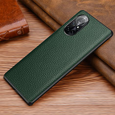 Funda Lujo Cuero Carcasa S02 para Huawei Nova 8 5G Verde