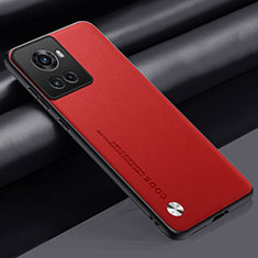 Funda Lujo Cuero Carcasa S02 para OnePlus 10R 5G Rojo